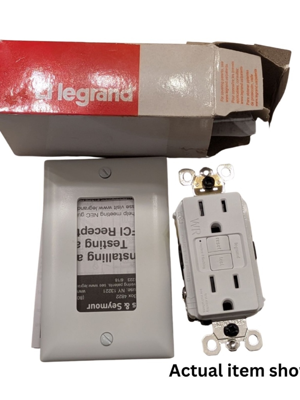 New Legrand Radiant 15A Weather Resistant GFCI Outlet - White - Picture 2 of 6